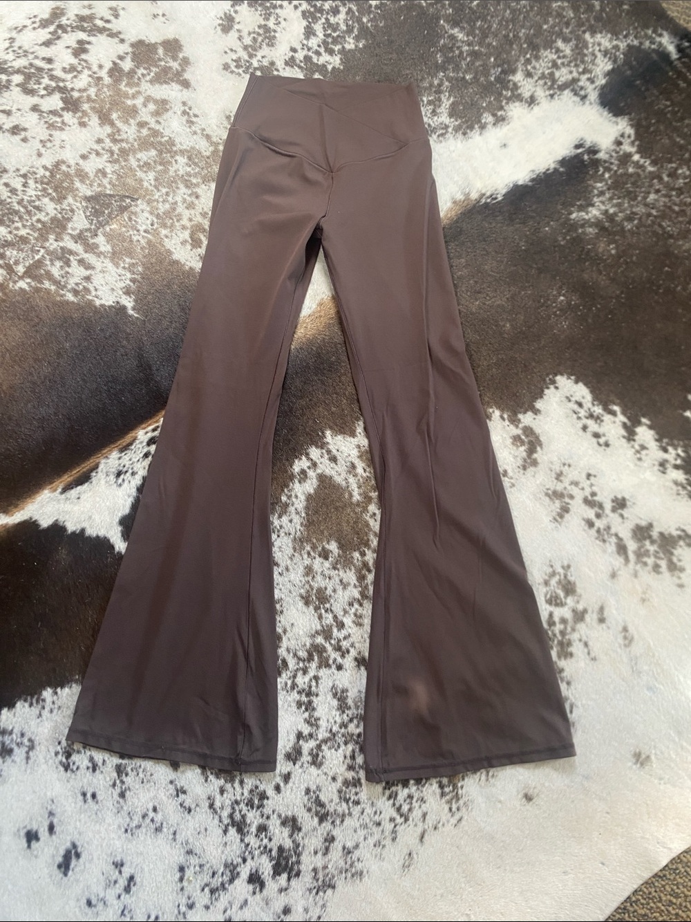 High-Rise Brown Boot-Cut Flare Pants